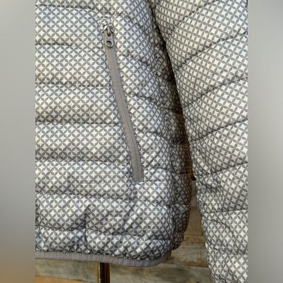 Sportscaster ultra lightweight Packable grey diamond
 down stadium jacket sz S - Picture 8 of 10